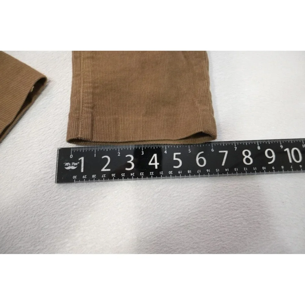 J Crew Flex Slim Fit‎ Corduroy Pants Brown Flat Chino Mens Size 30 x 28(Altered)